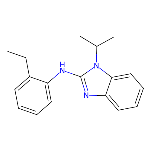 N-(2-ethylphenyl)-1-isopropyl-1H-benzimidazol-2-amine structure