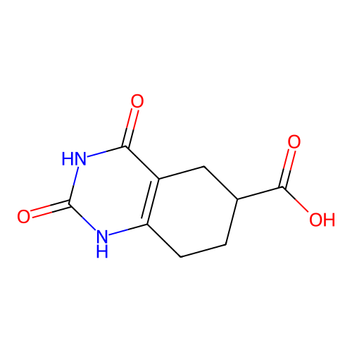 2,4-Dihydroxy-5,6,7,8-tetrahydroquinazoline-6-carboxylic acid structure
