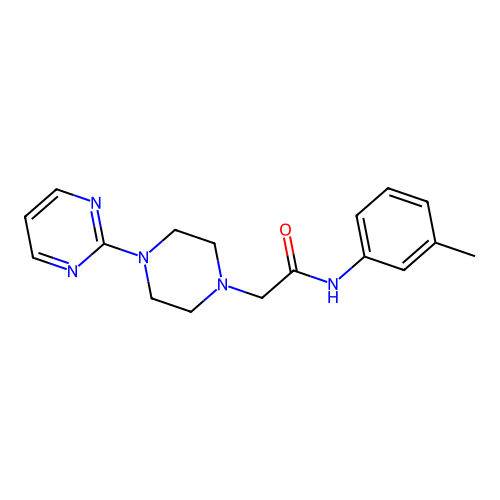 N-(3-methylphenyl)-2-[4-(pyrimidin-2-yl)piperazin-1-yl]acetamide structure