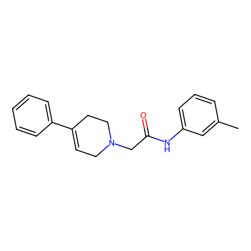 3,6-Dihydro-N-(3-methylphenyl)-4-phenyl-1(2H)-pyridineacetamide structure