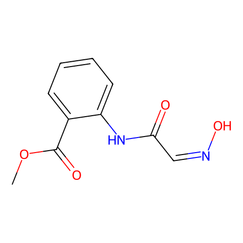 methyl 2-[[(2Z)-2-hydroxyiminoacetyl]amino]benzoate structure
