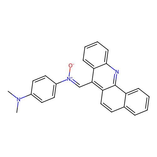 alpha-(Benz(c)acridin-7-yl)-N-(p-(dimethylamino)phenyl)nitrone structure