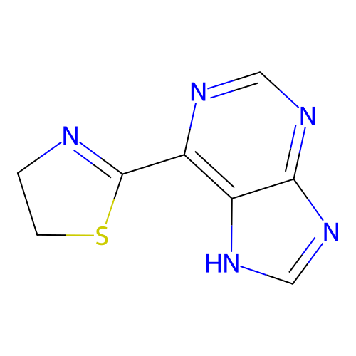 2-(7H-purin-6-yl)-4,5-dihydro-1,3-thiazole structure
