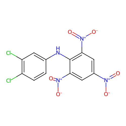 N-(3,4-dichlorophenyl)-2,4,6-trinitroaniline structure