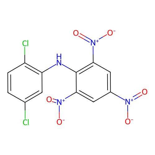 N-(2,5-dichlorophenyl)-2,4,6-trinitroaniline structure