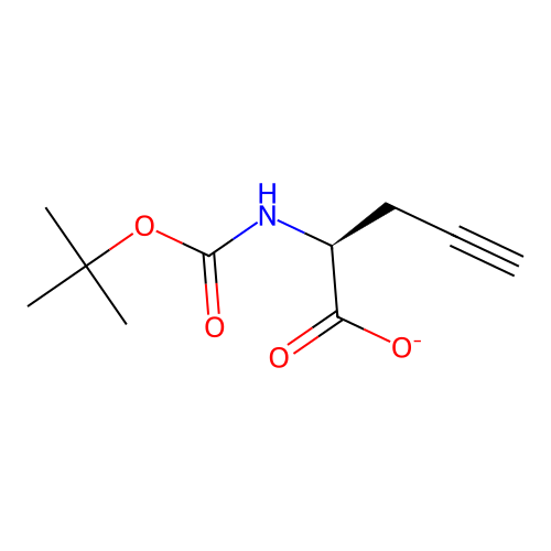 (2S)-2-[(2-methylpropan-2-yl)oxycarbonylamino]pent-4-ynoate structure