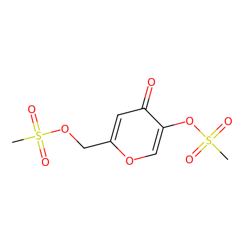 6-{[(Methanesulfonyl)oxy]methyl}-4-oxo-4H-pyran-3-yl methanesulfonate structure