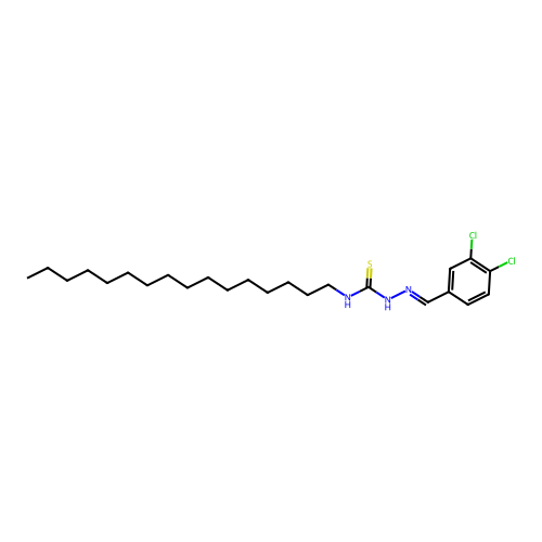 1-[(3,4-Dichlorophenyl)methylideneamino]-3-hexadecylthiourea structure