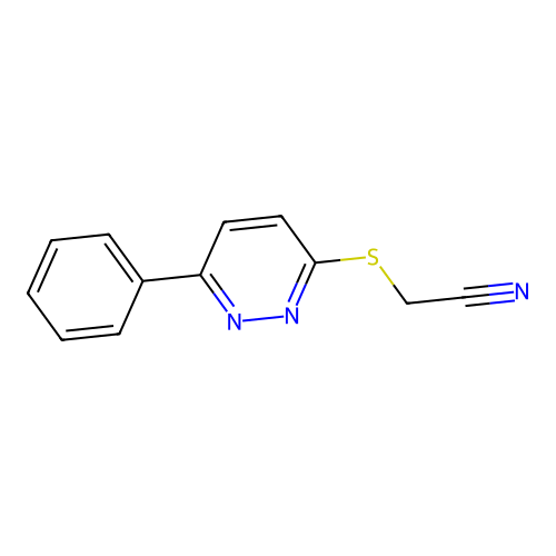 2-((6-Phenylpyridazin-3-yl)thio)acetonitrile structure