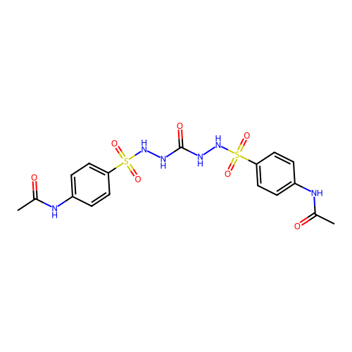 N-(4-((2-((2-((4-(Acetylamino)phenyl)sulfonyl)hydrazino)carbonyl)hydrazino)sulfonyl)phenyl)acetamide structure
