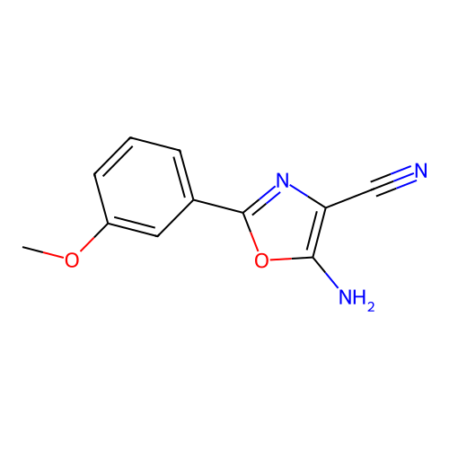 5-Amino-2-(3-methoxyphenyl)-1,3-oxazole-4-carbonitrile structure