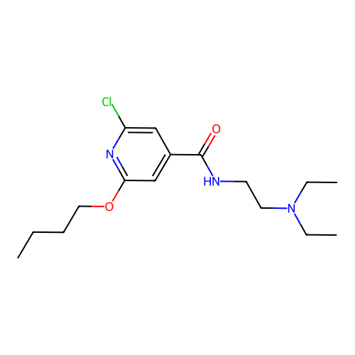 2-Butoxy-6-chloro-N-[2-(diethylamino)ethyl]isonicotinamide structure