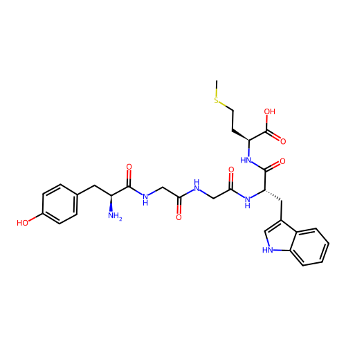 enkephalin-Met, Trp(4)- structure