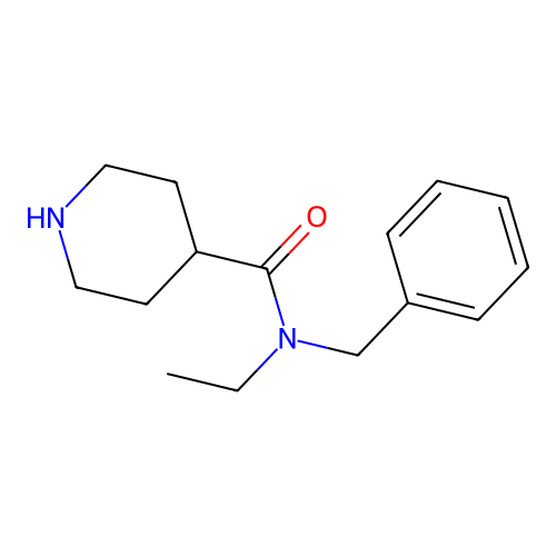 N-benzyl-N-ethylpiperidine-4-carboxamide structure