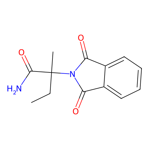 2-(1,3-dioxo-1,3-dihydro-2H-isoindol-2-yl)-2-methylbutanamide structure