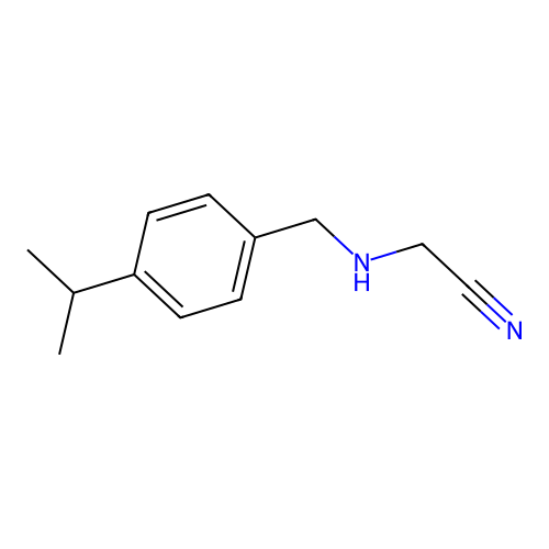 2-[(4-Propan-2-ylphenyl)methylamino]acetonitrile structure