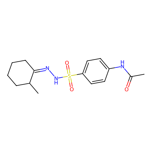 N-[4-[[(Z)-(2-methylcyclohexylidene)amino]sulfamoyl]phenyl]acetamide structure