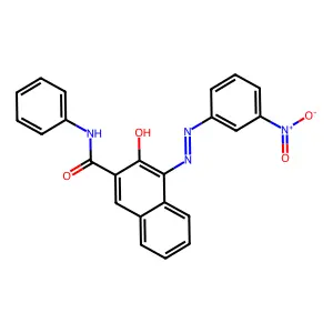 3-hydroxy-4-[(3-nitrophenyl)diazenyl]-N-phenylnaphthalene-2-carboxamide structure