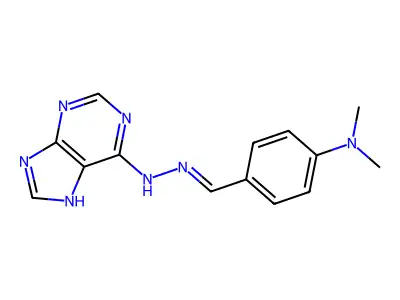 N,N-Dimethyl-4-{[2-(7H-purin-6-yl)hydrazinylidene]methyl}aniline structure