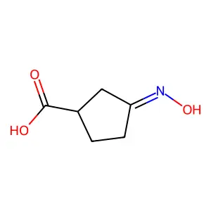 Cyclopentanecarboxylicacid, 3-(hydroxyimino)- structure