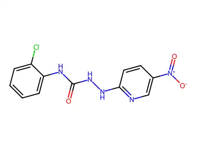 1-(2-Chlorophenyl)-3-[(5-nitropyridin-2-yl)amino]urea structure