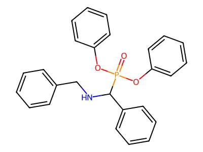 Phosphonic acid, [phenyl[(phenylmethyl)amino]methyl]-, diphenyl ester structure