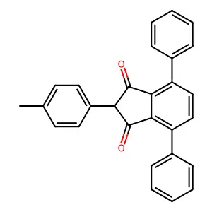 2-(4-methylphenyl)-4,7-diphenyl-1H-indene-1,3(2H)-dione structure
