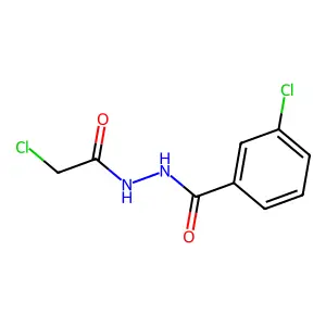 3-chloro-N'-(2-chloroacetyl)benzohydrazide structure
