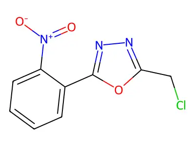 2-(Chloromethyl)-5-(2-nitrophenyl)-1,3,4-oxadiazole structure
