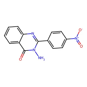 3-Amino-2-(4-nitrophenyl)quinazolin-4-one structure