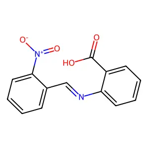 2-{(E)-[(2-Nitrophenyl)methylidene]amino}benzoic acid structure