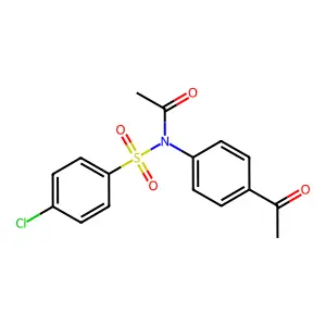 N-(4-acetylphenyl)-N-(4-chlorophenyl)sulfonylacetamide structure