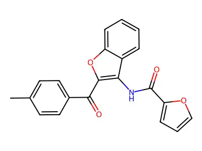 N-[2-(4-methylbenzoyl)-1-benzofuran-3-yl]furan-2-carboxamide structure