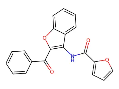 N-(2-benzoyl-1-benzofuran-3-yl)furan-2-carboxamide structure