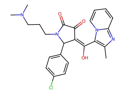 5-(4-chlorophenyl)-1-[3-(dimethylamino)propyl]-3-hydroxy-4-{2-methylimidazo[1,2-a]pyridine-3-carbonyl}-2,5-dihydro-1H-pyrrol-2-one structure