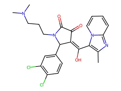 5-(3,4-dichlorophenyl)-1-[3-(dimethylamino)propyl]-3-hydroxy-4-{2-methylimidazo[1,2-a]pyridine-3-carbonyl}-2,5-dihydro-1H-pyrrol-2-one structure