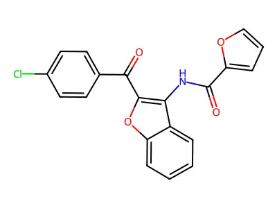 N-[2-(4-chlorobenzoyl)-1-benzofuran-3-yl]furan-2-carboxamide structure