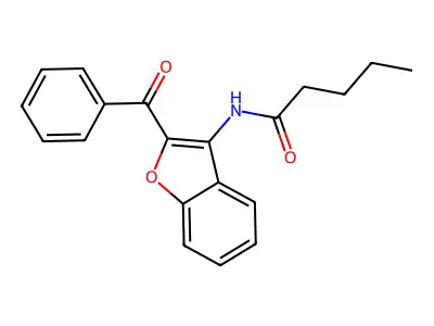 N-(2-benzoyl-1-benzofuran-3-yl)pentanamide structure