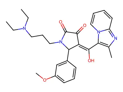 1-[3-(diethylamino)propyl]-3-hydroxy-5-(3-methoxyphenyl)-4-{2-methylimidazo[1,2-a]pyridine-3-carbonyl}-2,5-dihydro-1H-pyrrol-2-one structure