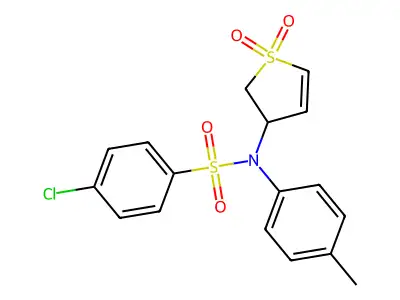 4-chloro-N-(1,1-dioxido-2,3-dihydrothiophen-3-yl)-N-(p-tolyl)benzenesulfonamide structure