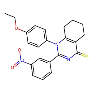 1-(4-Ethoxyphenyl)-2-(3-nitrophenyl)-5,6,7,8-tetrahydroquinazoline-4-thione structure