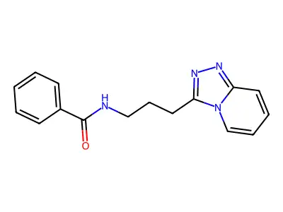 N-[3-([1,2,4]triazolo[4,3-a]pyridin-3-yl)propyl]benzamide structure