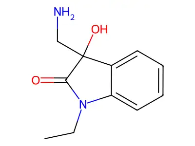 3-(Aminomethyl)-1-ethyl-3-hydroxyindolin-2-one structure