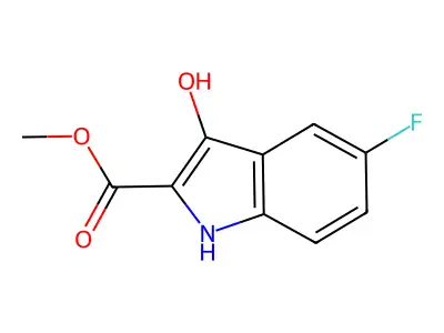 methyl 5-fluoro-3-hydroxy-1H-indole-2-carboxylate structure