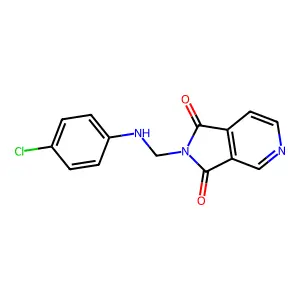2-(((4-chlorophenyl)amino)methyl)-1H-pyrrolo[3,4-c]pyridine-1,3(2H)-dione structure