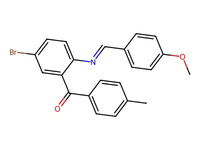 (5-Bromo-2-{[(4-methoxyphenyl)methylidene]amino}phenyl)(4-methylphenyl)methanone structure