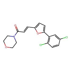 (E)-3-(5-(2,5-dichlorophenyl)furan-2-yl)-1-morpholinoprop-2-en-1-one structure