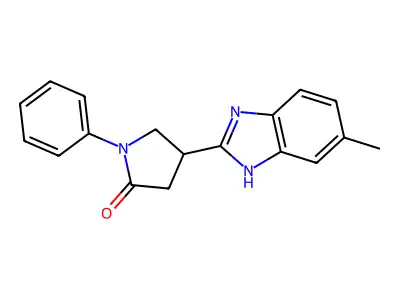 4-(5-methyl-1H-benzimidazol-2-yl)-1-phenylpyrrolidin-2-one structure