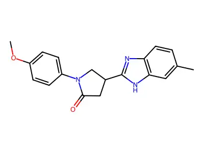 1-(4-methoxyphenyl)-4-(5-methyl-1H-benzimidazol-2-yl)pyrrolidin-2-one structure