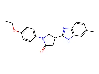 1-(4-ethoxyphenyl)-4-(5-methyl-1H-benzimidazol-2-yl)pyrrolidin-2-one structure